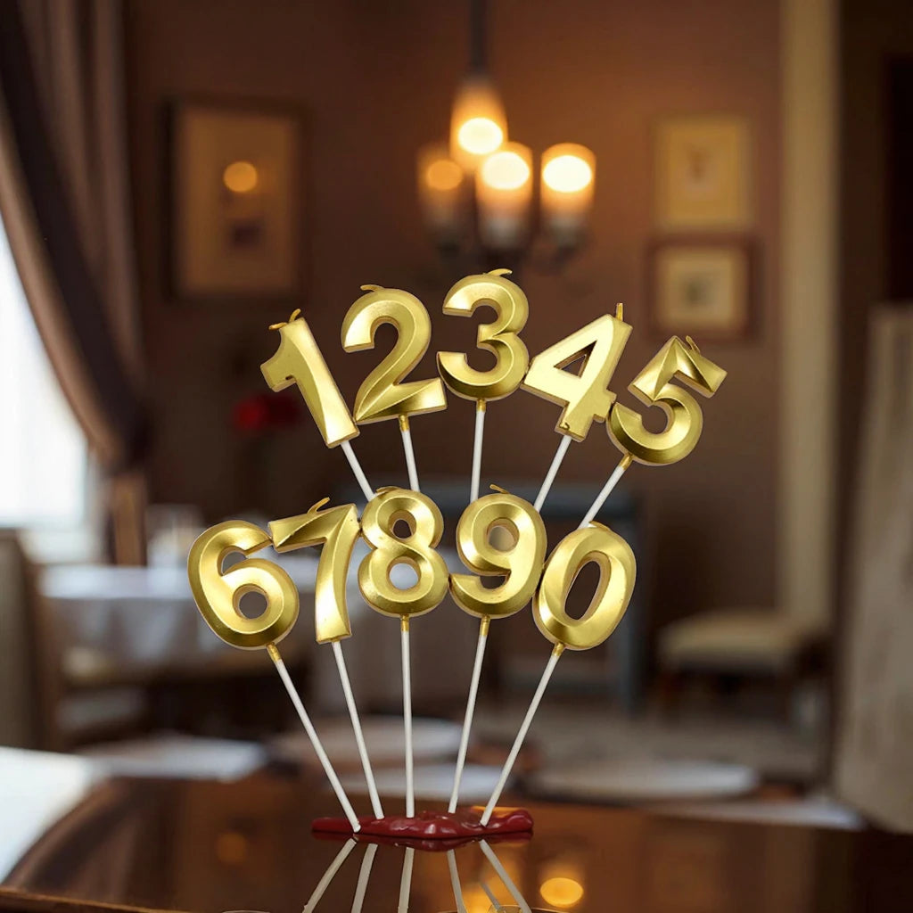 Customizable Party Number Candles for Birthday Cakes & Events