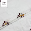 Custom Newest Style 100% Cotton Floral Embroidery Dress Fabric