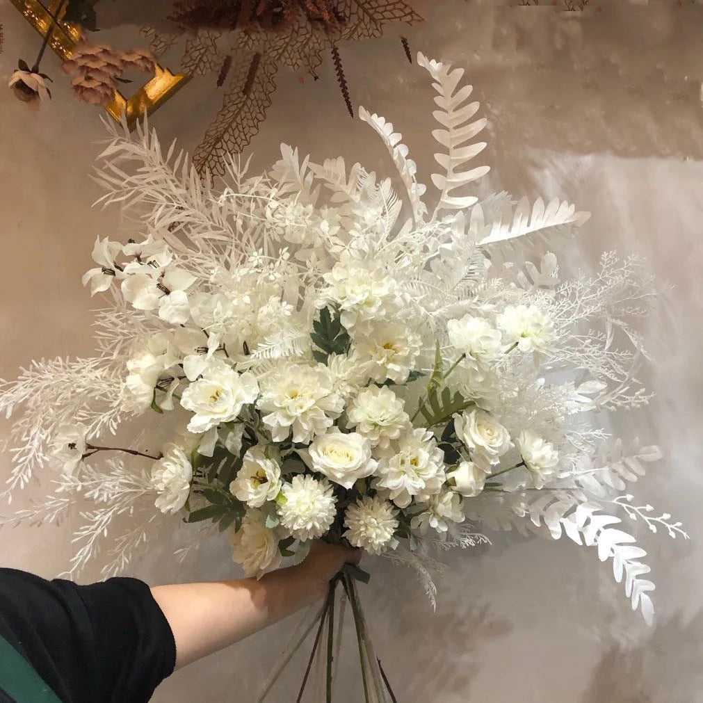 Factory Wholesale Direct Sale Fake Flowers Wedding Decoration White Flowers Ceiling Wedding Flower Home Decoration