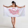 Cotton Bride Wedding Beach Towels for Bachelorette Party and Valentine's Day-Honeymoon Gift