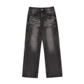 Wholesale Factory New Design Retro Washed Straight-leg Denim Trousers Washed Denim Pants for Outdoor