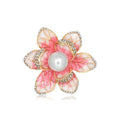 DR962 Fashion Enamel Flower Brooch Women Floral Brooch Jewelry Wholesale