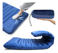 Nylon Thick Lightweight Compact Air Mattress Ultralight Inflatable Camping Sleeping Pad Roll Mat With Built-in Foot Pump