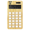 Natural Bamboo Front Cover 12-digit Calculator with Dual Power CAL001 Promotional Gifts 12-digit Bamboo Calculator in Stock