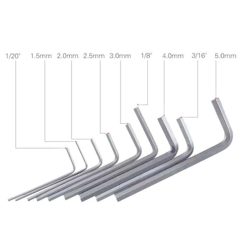 ELEHK M6/M7/M8 Steel Blue White Zinc Plating L Type Flat Head Hex Wrench Allen Key With Ball End