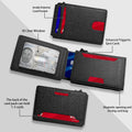 USA Delivered Duty Paid DDP Customizable Minimalist RFID Blocking Card Wallet for Men Laserable Logo Premium Leather