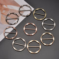 Free Sample Silk Scarf Ring Clip T-shirt Tie Clips for Women Fashion Metal Round Circle Clip Buckle Clothing Ring Wrap