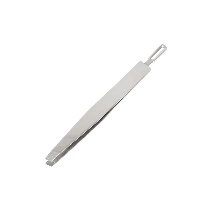 Best Selling Professional Stainless Steel Slant Pointed Tweezers Comfortable Handle for Eyebrows Ingrown Hair Removal Acne