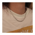 Chris April in Stock Fashion Jewelry PVD Gold Plated 316L Stainless Steel Waterproof Grinded Linked Chain Necklace