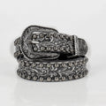 Women's Vintage Style Wide PU Belt with Vintage Buckle New Style Punk Rock Metal Western Belt
