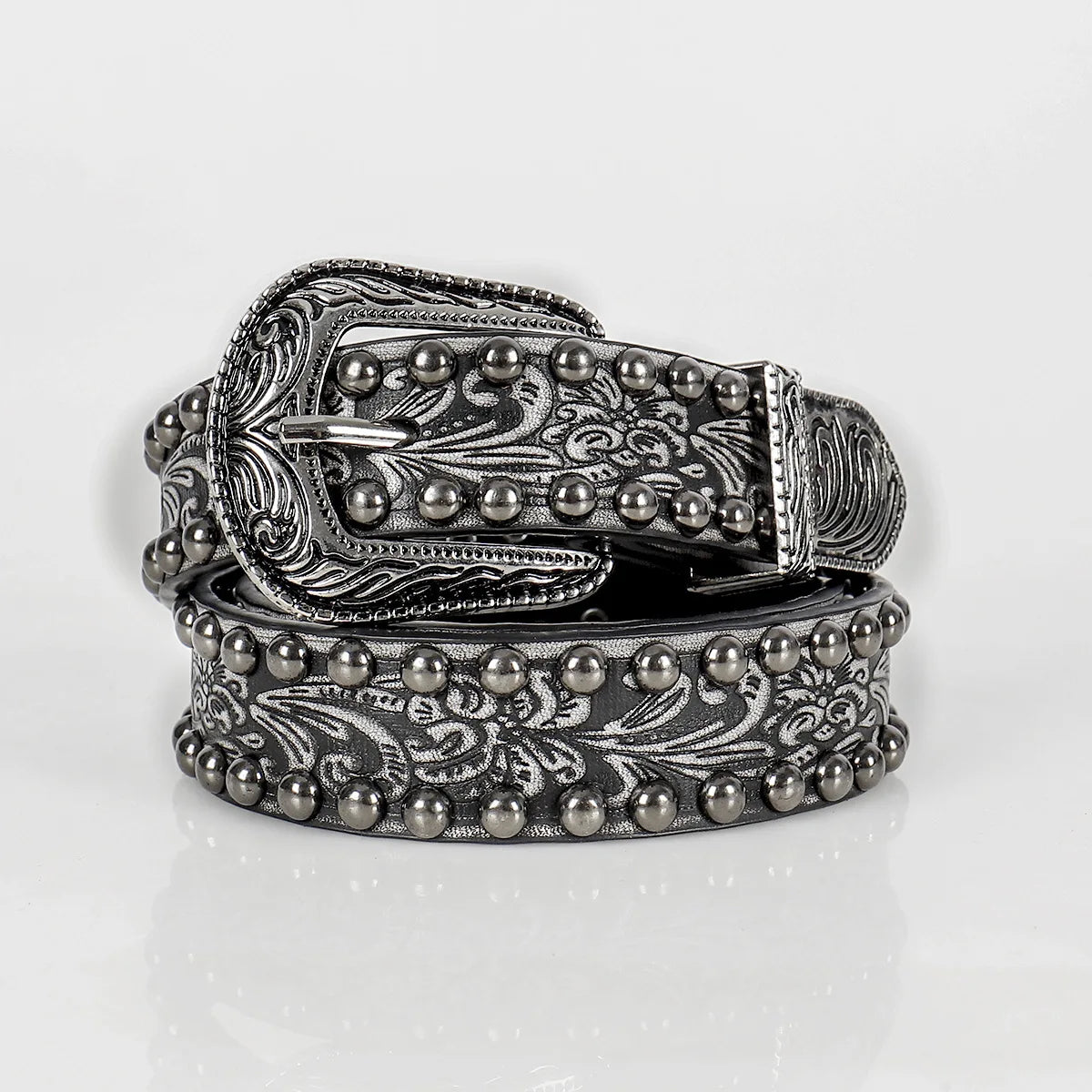 Women's Vintage Style Wide PU Belt with Vintage Buckle New Style Punk Rock Metal Western Belt