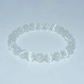 Natural Selenite Beads Bracelet 4/6/8/10mm Bohemian Style Religious Jewelry for Gifts Weddings and Parties