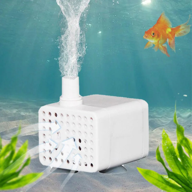 5V Mini Sea Aquarium Water Submersible Pump DC Generator 3W Adjustable Waterflow Eco-Friendly Plastic AYSON AYS-200D