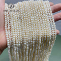 JD 100% Real Natural Freshwater Pearl Beads 4-4.5mm Natural Freshwater Pearl Flushing Round Beads for Jewelry Making