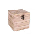Vintage Style 2-Layer Rustic Wooden Jewelry Box Organizer Square Multifunctional Watch Tea Box