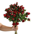 Wholesale Fire-Roasted Burnt Edge Artificial Flowers Silk Rose Artificial Flowers