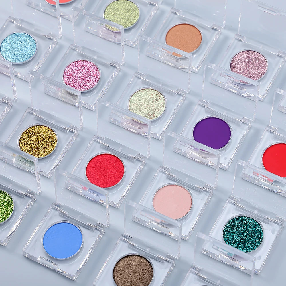 Custom Diy Vegan Matte Chameleon Metallic Luminous Finish Shimmer Single Eyeshadow Private Label DIY Glitter Eye Shadow