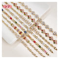 HD Fashion Luxury Jewelry 18K Gold Plated AAA Cubic Zirconia CZ Chian Charm Bracelet for Women