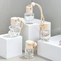 5ml 8ml Empty Car Air Freshener Clear Glass Car Hanging Perfume Diffuser Bottle With Wooden Cap