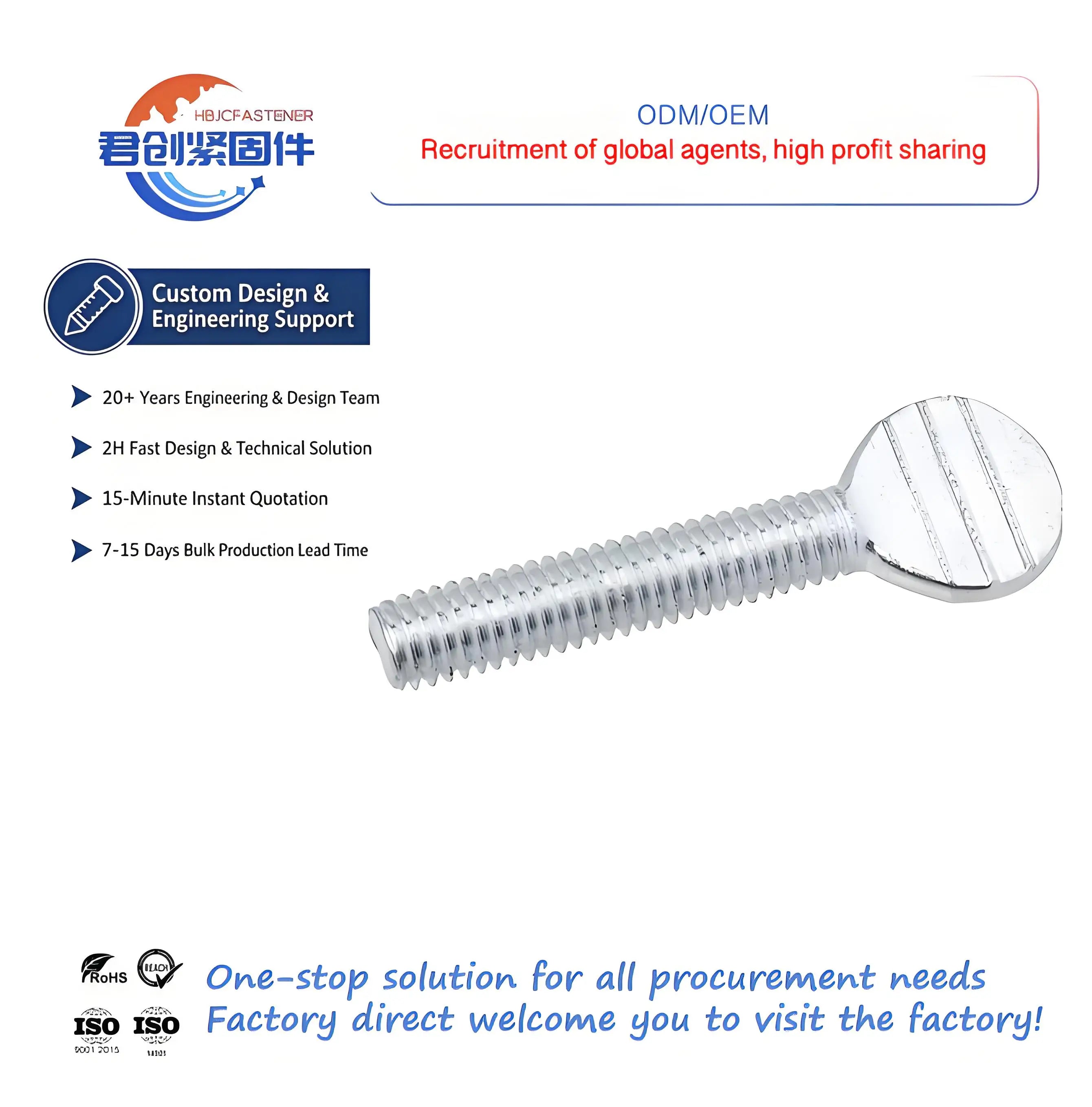 Racket Bolts ISO M4 Hex Head Stainless Steel Flat Customization Set Screw Fasteners Manufacturer Nuts Galvanized Zinc Plated