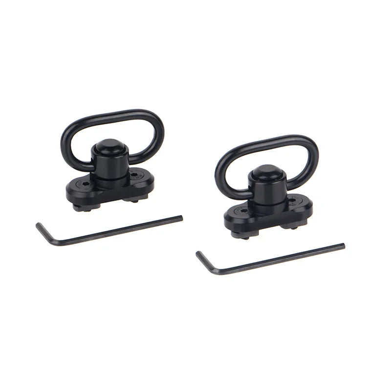 FOCUHUNTER Aluminum Matte Black QD Sling Swivel Mount Tactical Quick Release Belt Adapter Ring Scope Accessory for Hunting 1.33"