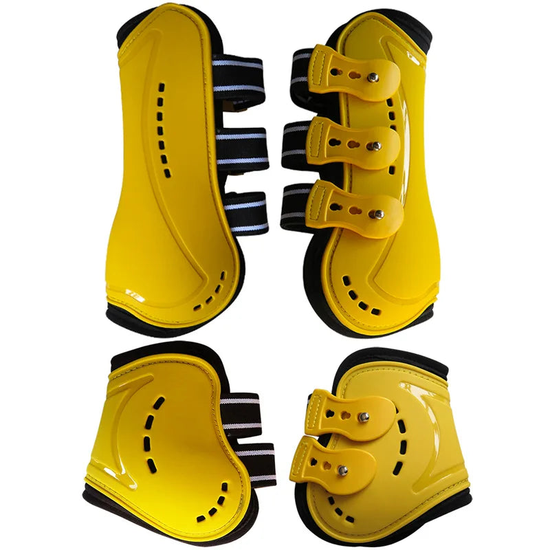 New Equestrian Horse Neoprene Tendon Boots with Air Hole PU Hard Shell for Horse's Leg Protection Product No.8