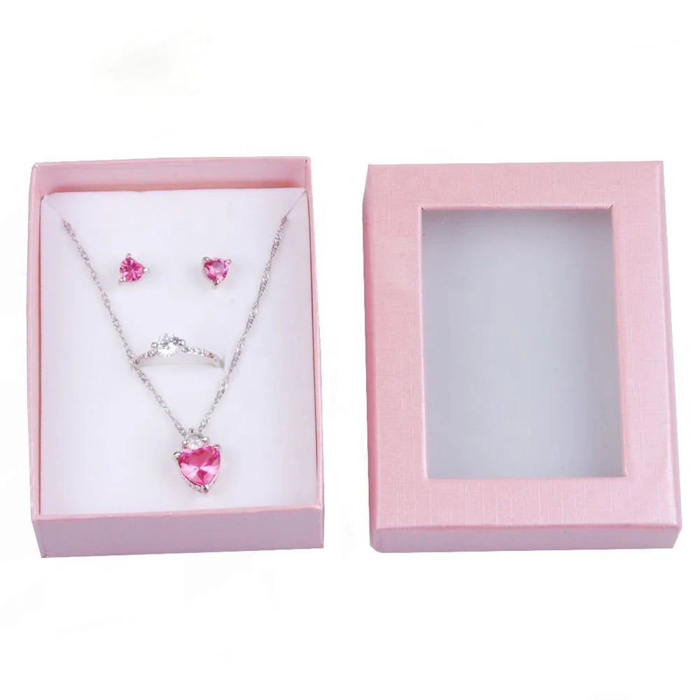 Exquisite High-grade Transparent Window Jewelry Storage Box Paper Box Packaging Jewelry Boxes