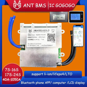 7S to 16S 17S to 24S 8S 22S Ant BMS Lithium Battery Protection Board 72V 60V Li-ion Lifepo4 600A 850A 100A 20S Smart Bluetooth