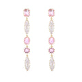 S925 Silver Super fairy Temperament Light Luxury High-end Earrings Trendy Long Style Super Sparkling Zircon Tassel Earrings