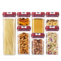 SY Set of 7 Airtight Plastic Canisters Lids Household Food Storage Container for Kitchen Pantry Organization Canned Rice Storage