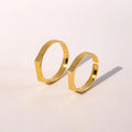Brass Material Diffracted Projection Couple Ring Wedding Engagement Valentine Gift