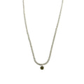 925 Sterling Silver Sparkling Clavicle Chain Choker Green Zircon Necklace for Women Jewelry 2022