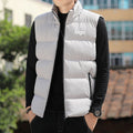 Unisex Casual Polyester Puffer Vest With Stand-Up Collar Custom Logo Print Decoration Waterproof Feature Outdoor Activities