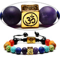 Natural Stone Agate Buddhist Beads Hand-Strung Gold Plated Yoga Energy Bracelet Women Factory Wholesale Charm Chain Jewelry