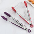 Silicone Food Tong Stainless Steel Kitchen Tongs Silicone Non-slip Cooking Clip Clamp BBQ Salad Tools Grill Kitchen Accessories