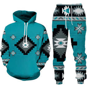 Mens Tracksuit Jogger and Sweatpants Set Custom Logo Men Fleece Two Piece Raw Hem Hoodie Flare Pants Sweatsuit Set 2025