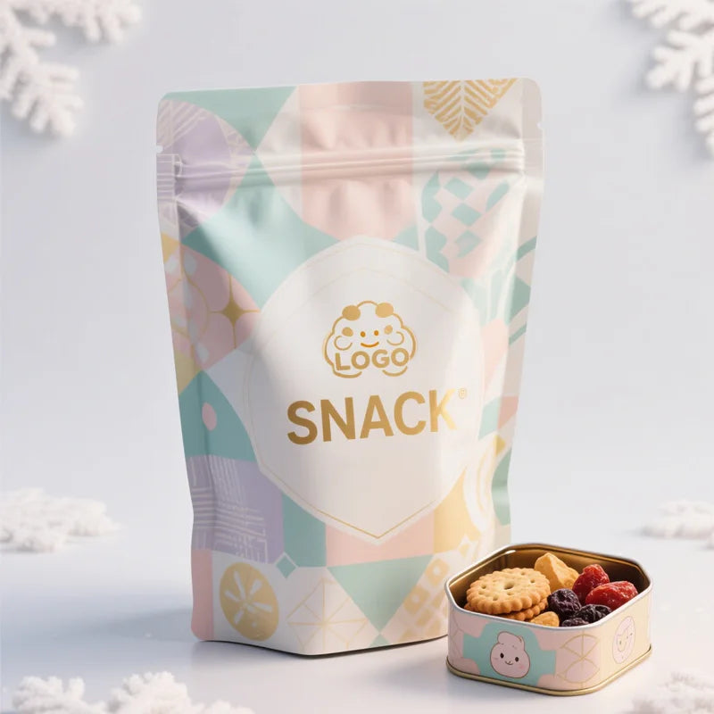 Custom Printing Casual Snack Packaging Bag Food Plastic Good Moisture Resistance Customized Candy Stand up Bag With Zipper