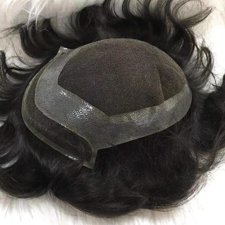 Men Toupee Thin Skin Ng Human Hair Toupee Hair Wig  for Man