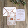 Customized Vellum Jacket White Acrylic Invitation Cards