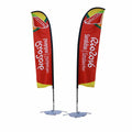 Factory New Popular Polyester Waterproof Adjustable Aluminum Flagpole Roadside Garden AD Personalized Outdoor Custom Beach Flags