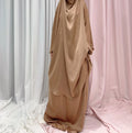 2023 High Quality Muslim Women 2 Piece Jilbab Abaya Large Swing Solid Color Parent-child Gown for Mother Islamic Clothing