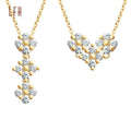 Love Deformation Heart Pendant Necklace for Women Valentine's Day Mother 's Day Jewelry Gift CZ Diamond Heart Pendant