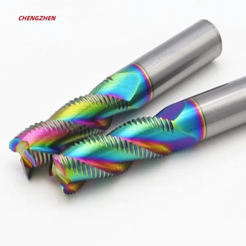 CHENGZHEN HRC55 3-Flute Roughing End Mill - High Precision â‰¤0.005mm AlTiN Coated CNC Tool RoHS Certified