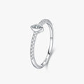 Ailmay 925 Sterling Silver Elegant Charm Geometric Design Zircon Finger Rings for Women Minimalist Wedding Accessories Jewelry