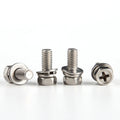 GB9074.13 Stainless Steel Cross Recessed Hexagon Bolt With Spring Lock Washer and Plain Washer Assemblies