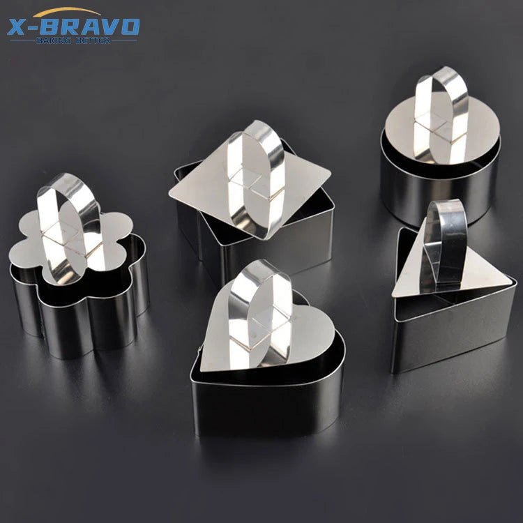 3 Inch Mousse Ring Cake Mould Stainless Steel  Baking Pastry Dessert Reusable  Ring Baking Tools