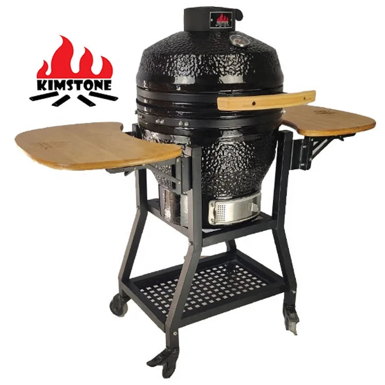 KIMSTONE Brazilian Grill Rotator Bbq Griller Chicken Stainless Steel Charcoal Bbq Grill Kamado Grill Ceramic Ceramic Tabletop