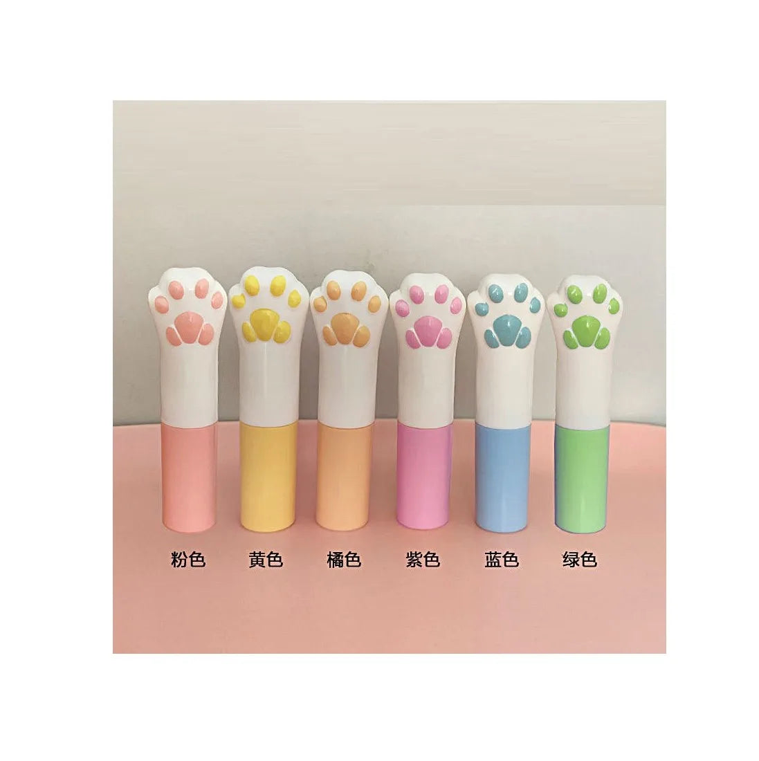 Cute Cat Paw Cartoon Lip Balm Tube 4G DIY Plastic PP Cosmetic Packaging for Children