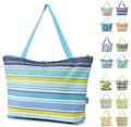 SU-119 Striped Beach Tote Bag Custom Logo  Weekend Travel  Beach  Bag