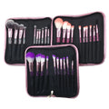 Vegan 10-Piece Makeup Brush Set with Fan Brush Synthetic Hair OEM Brand Includes Concealer Shaving Brush & Face Tools